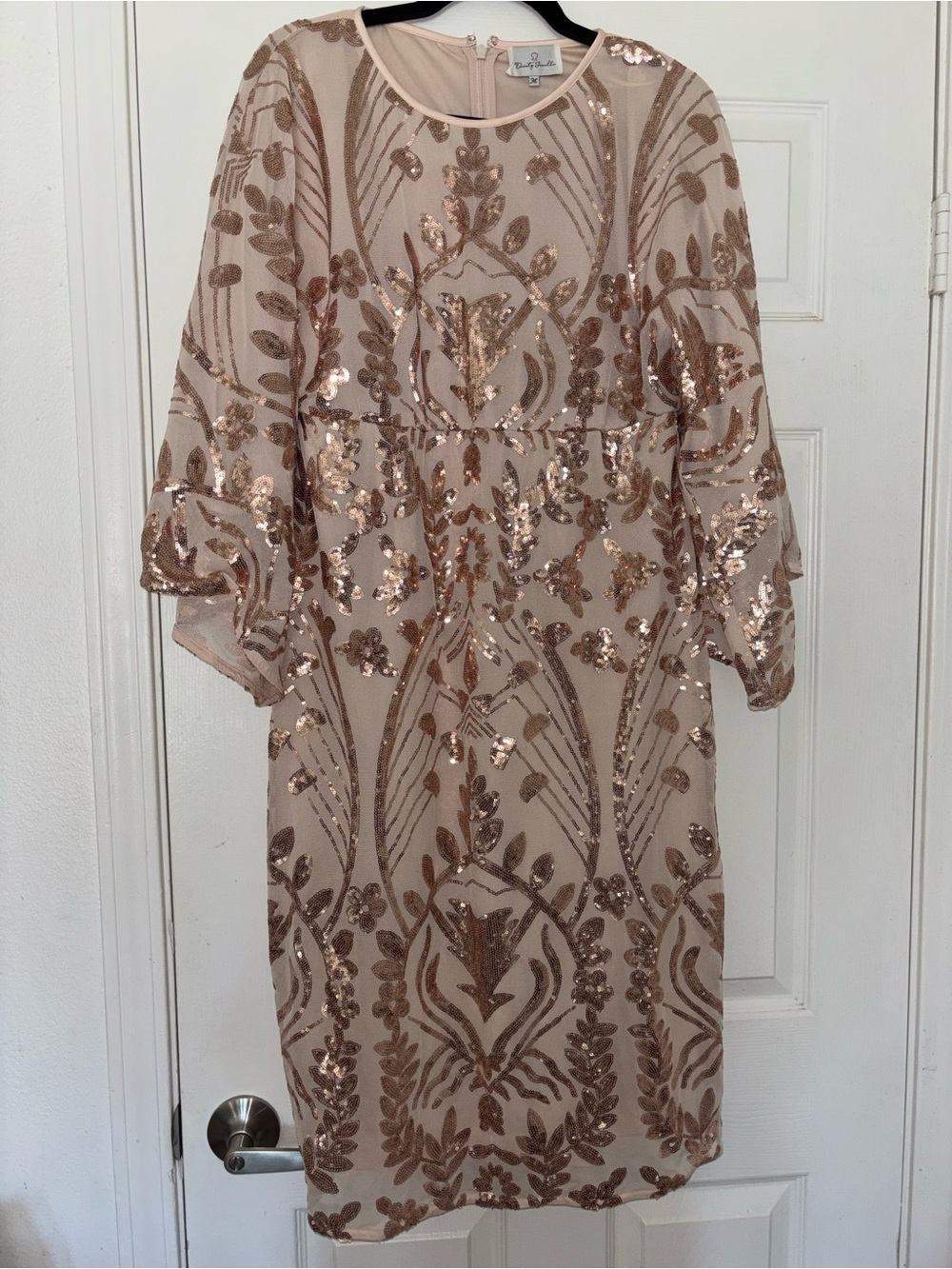 Dainty Jewells Rose Gold Sequin Sheath Dress